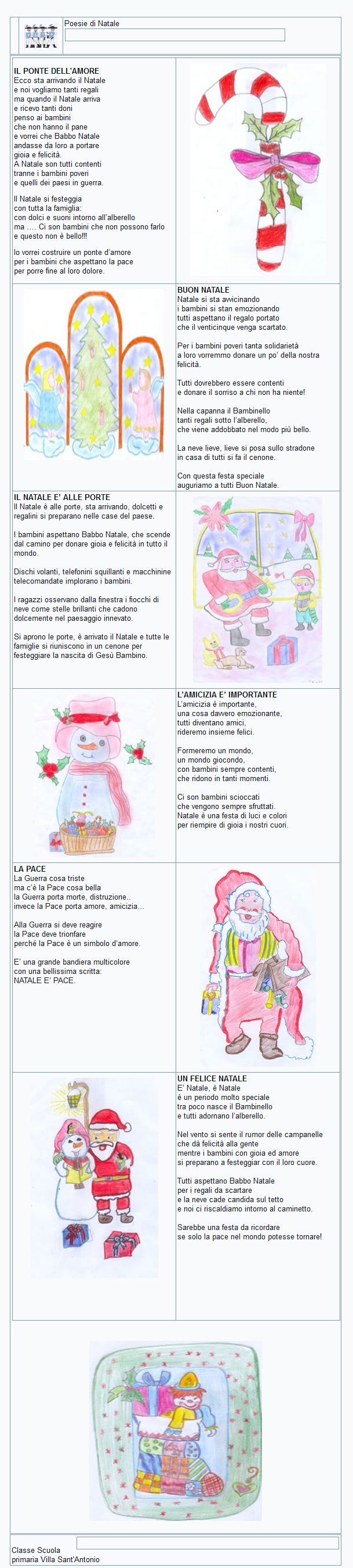 Poesie Di Natale Primaria.Ic Falcone E Borsellino Giornalino Il Grillo Parlante Numero 6 Poesie Di Natale